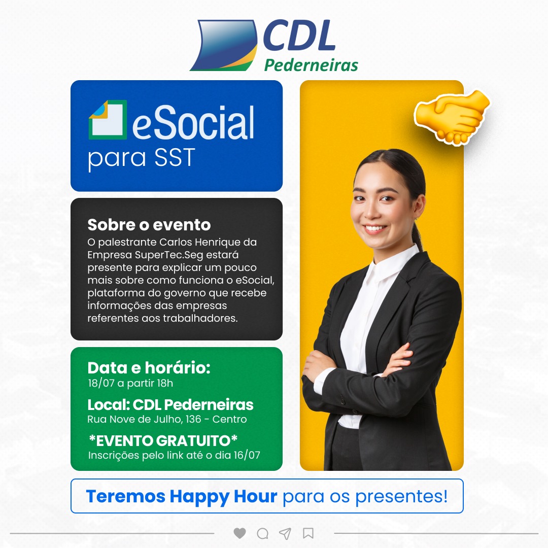 Happy Hour e Palestra sobre e-SOCIAL 18/07